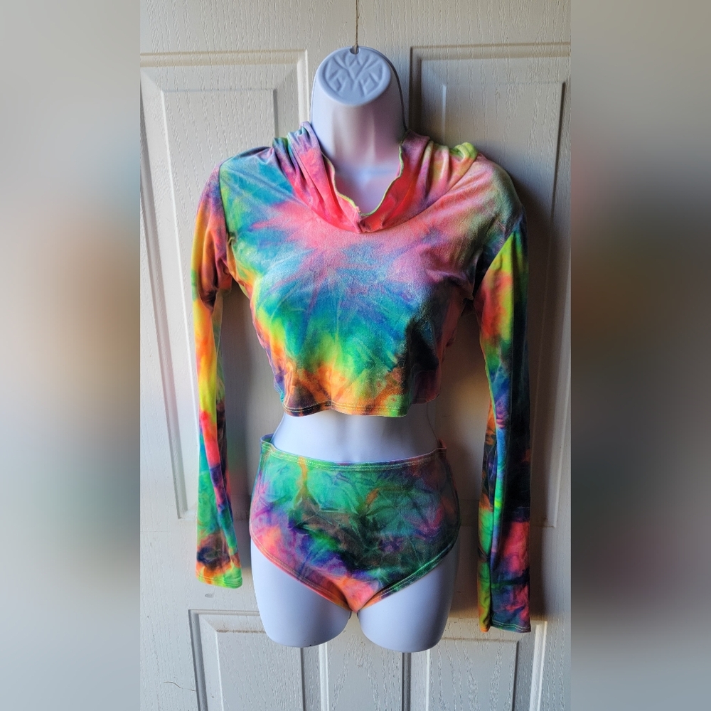 Oceanmoon Velvet MTO Custom Rainbow Rave Set Medium Large PENDING - Picture 2 of 5
